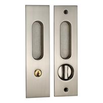 KAK Sliding Door Lock with Keys Hidden Door Handle Interior Door Pulls Lock Anti-theft Room Wood Door Lock Furniture Hardware