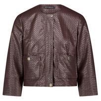 Striukė moterims, Ruda, Short-sleeved blazer jacket