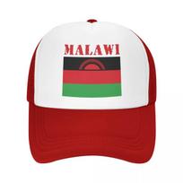 Custom Classic Unisex Malawi Flag Trucker Hat Adult Adjustable Baseball Cap for Unisex Women Outdoor Dad Hat One Size white