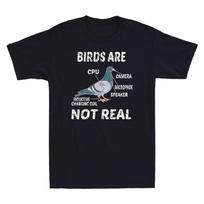 Birds Not Real Funny Bird Spies Conspiracy Theory Birds Retro Men's T-Shirt XXL