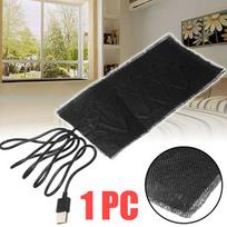 10*15cm USB Anglies Pluošto Šildymo Pagalvėlė Elektrinis Audinio Šildytuvas Lakštas Su Kabeliu 5V black