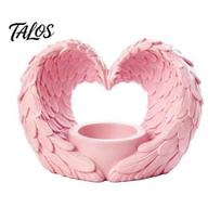 Romantic Ambient Light Decor Angel Wings Tealight Candle Holder, Prayer Holder Memorial Gifts Dreamy Atmosphere Lighting Home Decor, Elegant Tabletop smėlis