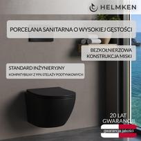 Sienoje montuojamas unitazo klozeto indas su švelniai užsidarančiu duroplasto dangčiu Helmken 35103001B (Matinė juoda)