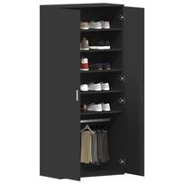 Shoe Cabinet with Shelf Black 80 x 39 x 178 cm Engineered Wood