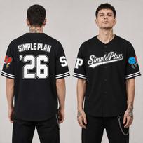 Simple Plan The Bigger Than You Think Tour 2026 Merch Baseball Jersey Short Sleeve Summer Male Tops Button Up Unisex Shirt XXS