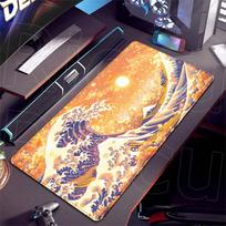 HD Japanese Mouse Pad Gamer Pixel Waves Computer Mousepad XXL Office Soft Non-Slip PC accessories Table expand Desk Mat carpet 30cmx60cm(11.8x23.6inch)