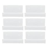 6Pcs Wall Mount Vinyl Record Shelf Clear Clear Acrylic Record CD Storage Rack Floating Wall Shelves for Bathroom
