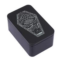 Tarots Cards Storage Box Portable Cards Container Astrologys Trinkets Box Organizers Exquisite Pattern Storage Box A
