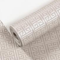 Greek Key Lattice Wallpaper Home Decor 3D Embossed Chinese Classic Wallpaper for Living Room Bedroom Papel De Parede 0.53x9.5m