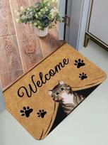 Black Cat Carpet Welcome Mat Cute Cartoon Nonslip Area Doormat Soft  Carpet for Live Room Rug Bedroom Outdoor Carpet Home Decor 30x50cm
