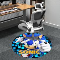 1 vnt. Sonic Adventure biuro apvalus kilimėlis, vidaus kilimėlis, tinkamas biurui, po biuro kėdėmis, miegamajam, svetainei, namų dekoravimui, kambario dekoras 80cm