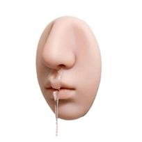 Adhesive Back Wall Mounted Nose Shaped Soap Dispenser, No Drilling Required, Perfect for Liquid Soap Hand Wash