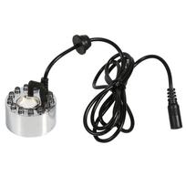 24V spalvą keičiantis ultragarsinis rūko generatorius, fontano purkštuvas, drėkintuvas su adapteriu black