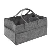 Storage Box with Handle And Multiple Pockets Organizer Portable Diaper Storage Bag for Nursery Kids Toys Snacks