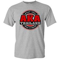 AKA Thailand Muay Thai Gym Men's T-Shirt Women's Tee Top Unisex Grey Size S-5XL XL