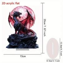 Magic Dragon & Crystal Ball - Boho Acrylic Desk Decor, Ideal Christmas Gift pink