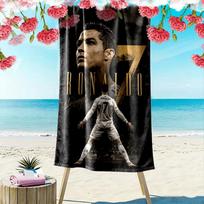 Cristiano Ronaldo Print Beach Towel, Large Soft Quick Dry Towel for Beach Camping Swimming 70cmx140cm(27x55inch)