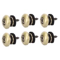 6PCS Bronze/Golden Acoustic Guitar Strap Button Zinc Alloy Strap Blocks  For Acoustic Guitar auksas