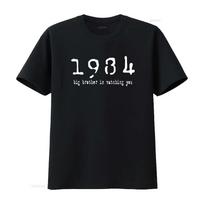 1984 T Shirt George Orwell Big Brother is Watching You Design Available in Various Colours Sli XL