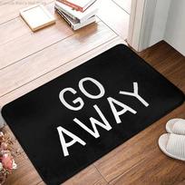 Welcome Mat GO AWAY Letter Print Entrance Door Mat Bedroom Living Room Hallway Indoor Carpet Anti-slip Balcony Area Rug 40X60CM