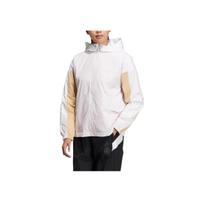 Adidas Logo Print Zip-Up Hoodie Jacket Women Outerwear Pink HM5277 XS white