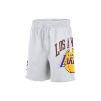 Nike Los Angeles Lakers NBA Knit Letter Print Straight Shorts Men Bottoms Birch DB1954-051 XXXL