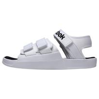 Karališko stiliaus velcro užsegami patvarūs patogūs atviro piršto plokščiapadžiai sportiniai sandalai unisex sandalai balti juodi CN5498 42 white