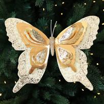 Simulation Butterfly Ornaments Christmas Tree Decoration Sequin Butterfly Christmas Decorations Window One Size auksas