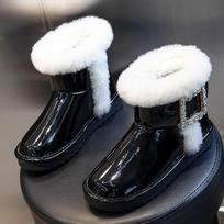 Real wool snow boots women's 2025 autumn and winter new women's medium tube waterproof cotton boots warm and velvet snow cotton women's tide 35