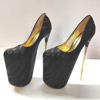 Naujas 22 cm auksinis išorinis aukštas plonas kulnas plieninis kulnas raudonas neapykantos dangaus aukštas seksualus didelio dydžio seklios burnos vienviečiai batai moteriški batai vestuviniai batai 35