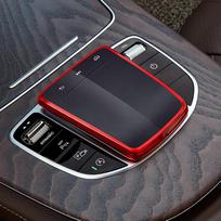 TPU Car Center Control pelės ekrano apsaugos priedai, skirti Mercedes Benz E Class19-23 C Class19-21 GLC 20-22 EQC 20-23 raudona
