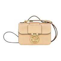 Longchamp Box-Trot Flap Closure Adjustable Shoulder Strap Mini Cowhide Square Bag Women Bags Beige 10174HAU071 Basic Set (Bag+Dust Bag)