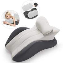Ergonomic Memory Foam Wedge Pillow for Adults, Back Neck Shoulder Pain Relief, Adjustable Headboard Support Bed Pillow