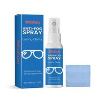 Glasses Lens Cleaner Spray Scratch Removal Portable Eyeglass Polish Oil Dirt Stain Cleaning Water Repellent Glass Polisher Spray 30ml Boxed Kit white