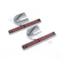 2Pcs ABS Cummins Turbo Diesel Emblem Stickers Badges Nameplate Replacement Decal For  RAM 1500 3500 2500 MOPAR Fender Side