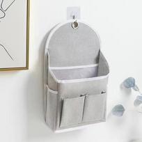 Fabric Hanging Storage Bag for Dormitory Wall Mounted Wall Door Bags Dual-Pocket Side Mesh Organizer Book Magazine Phone Holder