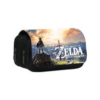 The Legend of Zelda: Tears of the Kingdom Dvigubo sluoksnio pieštukinė, Vaikų ir moksleivių raštinės reikmenų tvarkyklė, Didelės talpos, Nešiojama The legend of zelda double layer pencil case 1