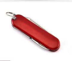 Stainless Multi-Function Folding Pocket Tool, Red Handle with Lock, for Outdoor One Size