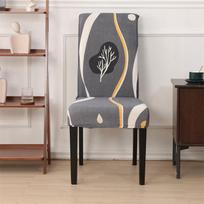 1Piece Printed Dining Room Chair Cover Spandex Elastic Stretch Slipcovers For Kitchen El Banquet Living Room Home Decoration Universal Size 1PC