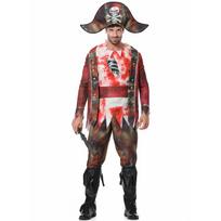 Vyriškas Karibų piratų kapitono kostiumas Helovinui cos ONE PIECE Krauju aptaškytas zombis Vyriškas pirato kostiumas M brown