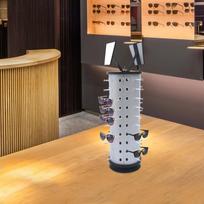 Detachable Counter Top Sunglasses Display Stand 360° Rotating With Two Mirrors Fashionable Retail 40 Pairs Eyeglass Storage Rack L sidabras