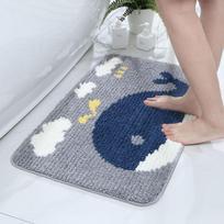 Simple Cartoon Bathroom Bathroom Door Mat Moisture-wicking Slip-resistant Mat Carpet Entry Kitchen Bedroom Door Mat 40 * 60cm