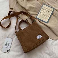 Women's  Canvas Bag Corduroy Handbag Fashion Casual Shoulder Messenger Bag