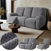 1/2/3seater Recliner Sofa Covers for Living Room Non-Slip Armchair Slipcover Stretch Spandex Recliner Cover Furniture Protect 1 Seater(4pcs)