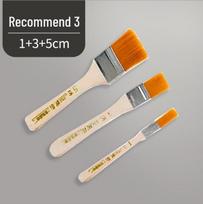 Wool Flat Head Brush for Art Students: Ideal for Watercolor & Oil Painting with Textured Backgrounds Nylon Brushes #1+#3+#5