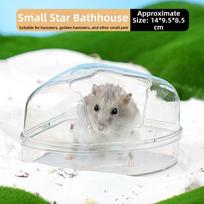 Plastic Chinchilla Bathroom Cheese Shape Hamster Litter Box Hamster Sand Bath Box  for Small Pets D-Small