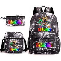 Rhythm Box Game Merchandise Schoolbag Sprunki Cartoon Starry Sky Backpack Satchel Three-Piece Set three-piece set