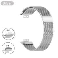 Metal Strap For Huawei Watch Fit 1/2 Band With TPU Case Screen Protector Soft Film Milanese Magnetic Loop Watchband Fit Bracelet Huawei Watch Fit 1