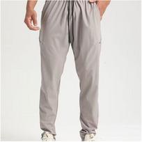 Men's Quick-Dry Jogger Pants, Elastic Waist Drawstring Athletic Trousers With Side Zipper Pockets M
