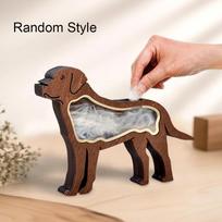 Solid Wood Dog Hair Memorial Box Commemorative Handcrafted Animal Hair Storage Box Dustproof DIY Pet Memories Collecting Box